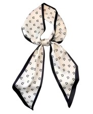 Fashion Scarf for Women - 58" Long Skinny Long, Cream D Pattern