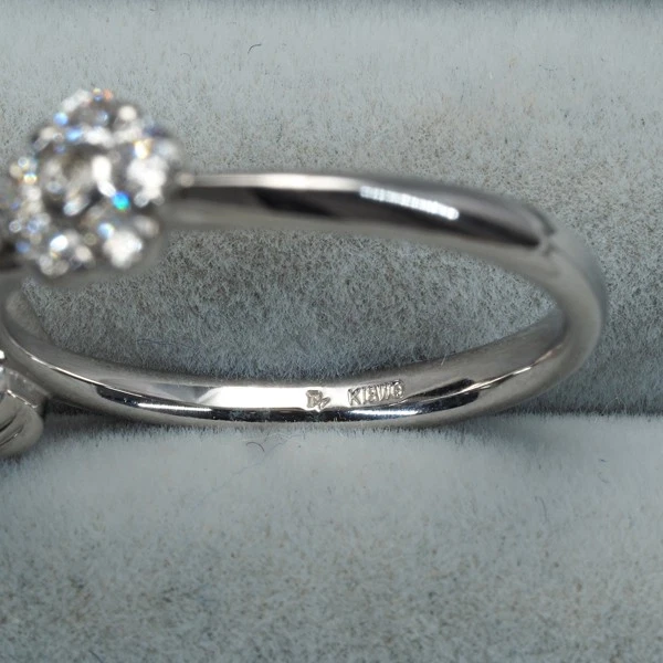 Auth Ponte Vecchio Ring Diamond 0.55ct Flower US5.25-5.5 18K 750 White Gold - Image 4 of 4