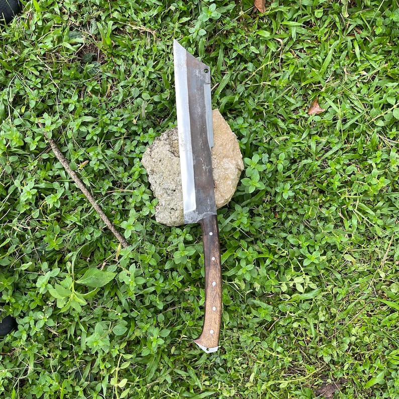 Custom Handmade Carbon Steel Blade Thamserku Machete Sword|Hunting Sword Camping