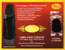 Bay USA Vibra-Ease Cushions Thick Black Type (.034/0.87mm) for Saxophone or Cl..