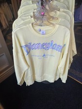 Disneyland Resort Sweatshirt - Yellow w/ Patchwork Text: Choose your size NWT