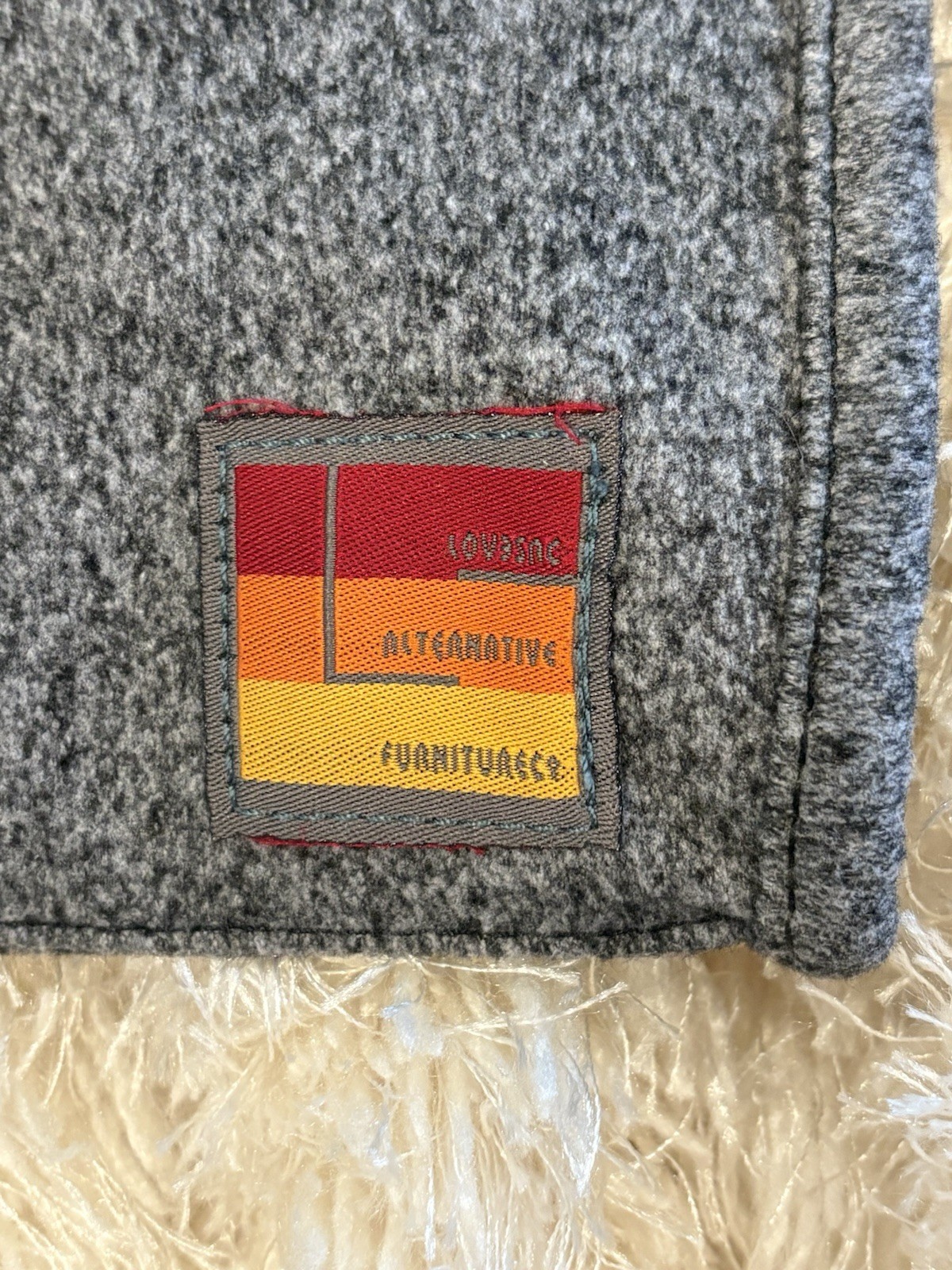 Lovesac Sodasac Thick Felt 2 Drink Cup Holder Accessory Heather Gray NEW!