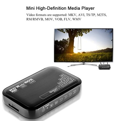 Mini HD 1080P Media Player Box Compact Design For Home Theater Easy To Use