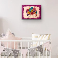 Original Acrylic Painting Wall Art "Flowers Like Candy" by Dawn M. Wayand