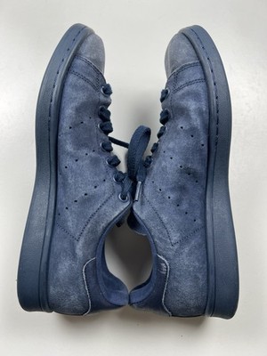 Adidas Herren Stan Smith Schwarz Wildleder Leder EU 42 US 8,5 UK 8 S80501 Blu Marino