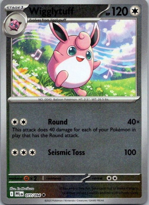 Wigglytuff - ME02: Phantasmal Flames 077/094 NM Reverse Holo