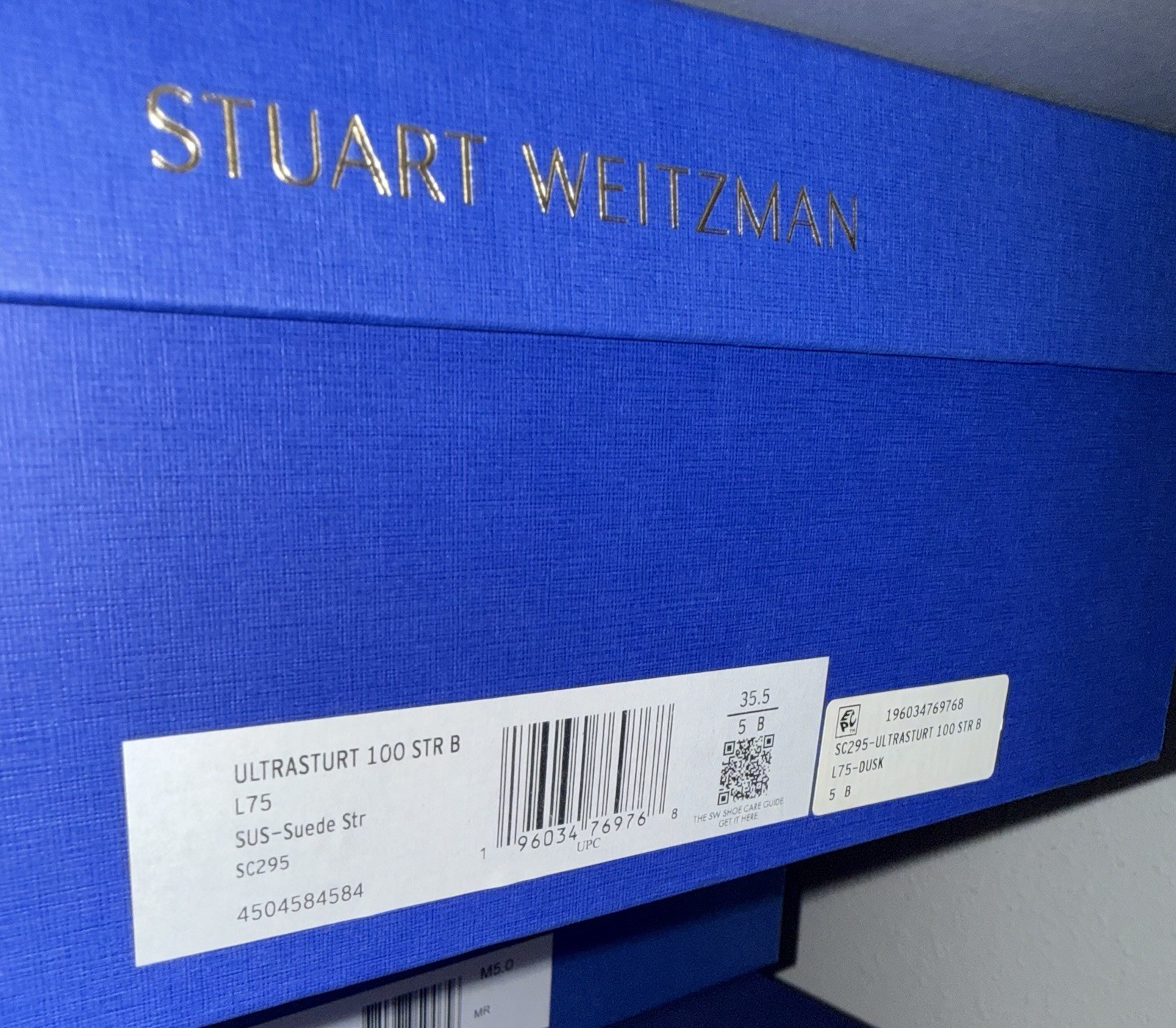 Stuart Weitzman Ultrastuart 100 Suede Stretch Boot Dusk Purple US 5 EUR 35.5 image 5