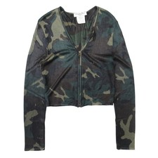 Christian Dior John Galliano Camo Zip Cardigan Size FR40 Vintage 2001 Used Japan