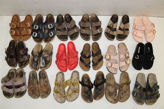 LOT of 18 Birkenstock Wholesale USED Sandals Rehab Distressed Resale Collection