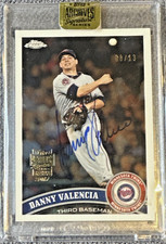 2017 Topps Archives Signature Series Danny Valencia On-Card Auto /13 #41