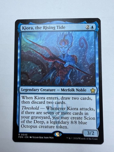 MTG Kiora the Rising Tide #45 Foundations FDN Rare Non-Foil Near Mint
