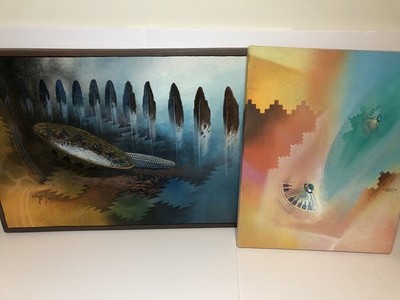 D. Benally Native American Paintings Navajo ￼New Mexico Arizona 1989 1990 READ