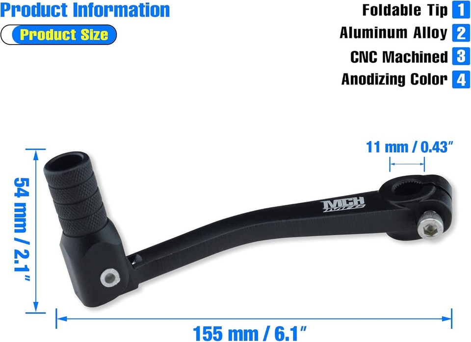 Motorcycle Gear Shifter Shift Lever CNC For XR50 CRF50 XR70 CRF70 XR110 - View #2