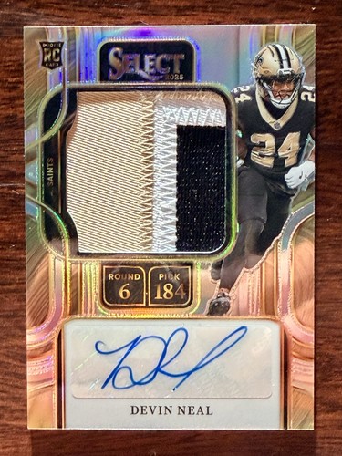 DEVIN NEAL #PSS-DNL 2025 PANINI SELECT PRIME SELECTIONS PRIZM SIGNATURES #/199