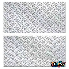 2x Long Lasting Silver Embossed Aluminum Plat...