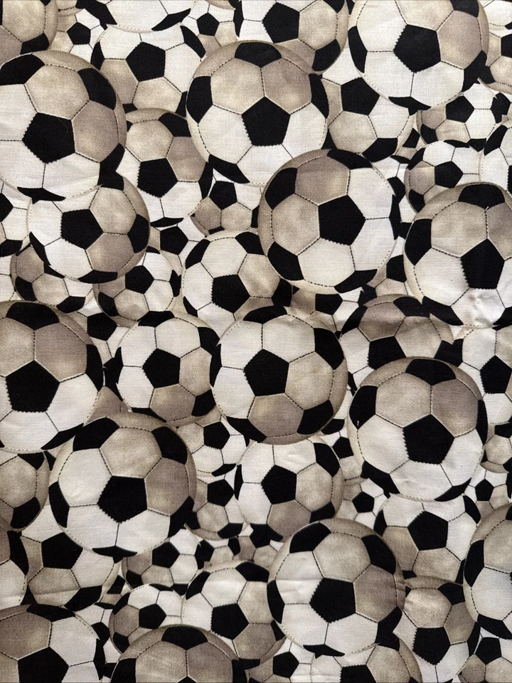 SMALL SOCCER BALL Print Fabric  46" x  49" Brother Sister Design Studio 38 x 45" - Image 2 of 4