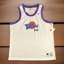 Champion Space Jam Tune Squad BUGS 1 White Mesh Sleeveless Jersey Size L