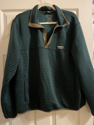 LL Bean Forest Green Airlight Long-Sleeve Pullover, Men's XL