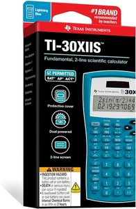 Texas Instruments 30XIIS Calculatrice scientifique Bleu de foudre : SAT & ACT Montant approuvé