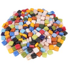 Assorted Square Mosaic Tiles for Crafts Bulk, Small Glass Tiles for Mosaic Ar...
