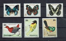 Tiermotiv - Sondernarken Ruanda  " V&ouml;gel und Schmetterlinge  " postfrisch