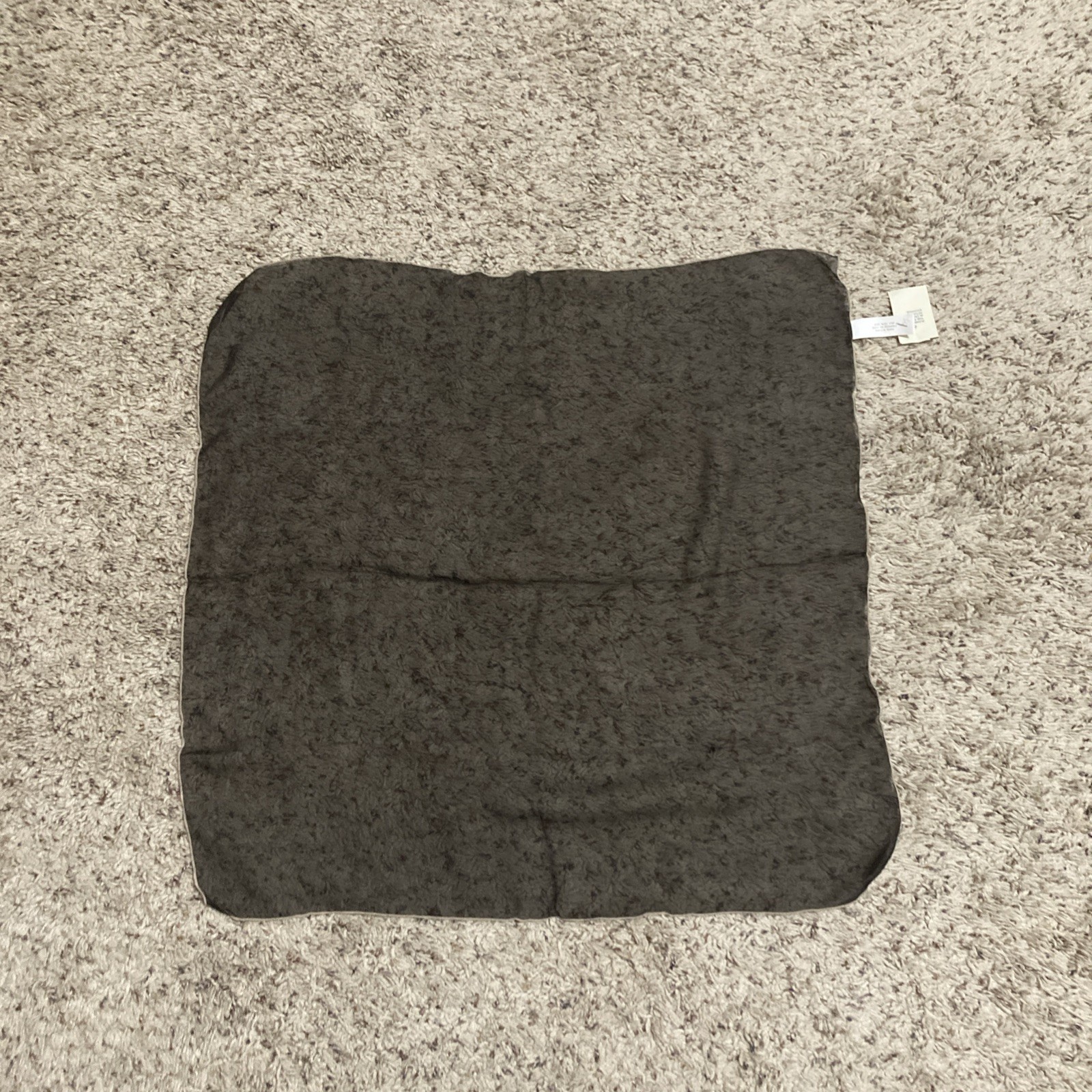 NWT Ann Taylor Loft 100% Silk Small Brown Chiffon Square Scarf 20” X 20”