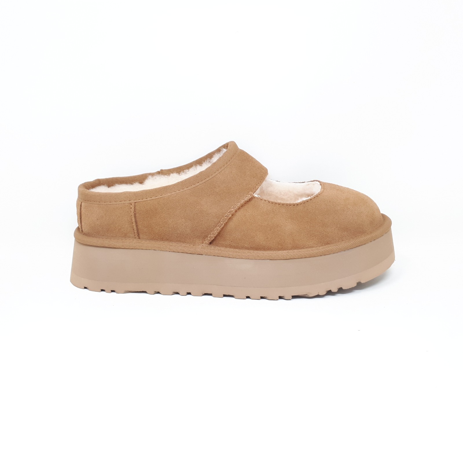 UGG Bea Mary Jane Chestnut Brown Platform Slipper Womens Size 8 US NEW 1167612