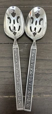 Stylecraft Stainless Japan - SYF20 Pattern - Pierced/Slotted Serving Spoon 2 Lot