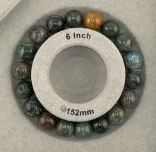Multicolor Round Stone Beaded Stretch Bracelet 6in Ball/Bead Gift for Her
