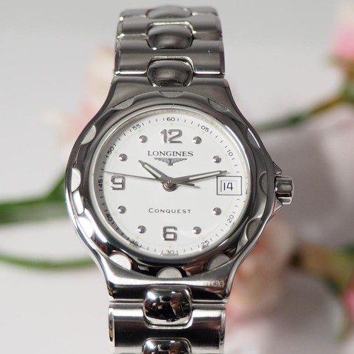 Longines Conquest Date Damenuhr Quarz Edelstahl Armband 18 cm - Bild 3 von 10