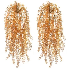 Artificial Fake Hanging Plants Flowers Basket for Outdoor Outside Porch Fall ...