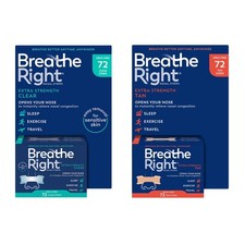 Breathe Right Extra Strength Nasal Strips, 72 Strips  Clear or Tan 