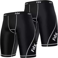 2 pack Mens Compression  Shorts Sports Briefs skin tight gym pants Base layers
