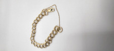 9ct gold vintage double link chain bracelet 17.8g  8 inches