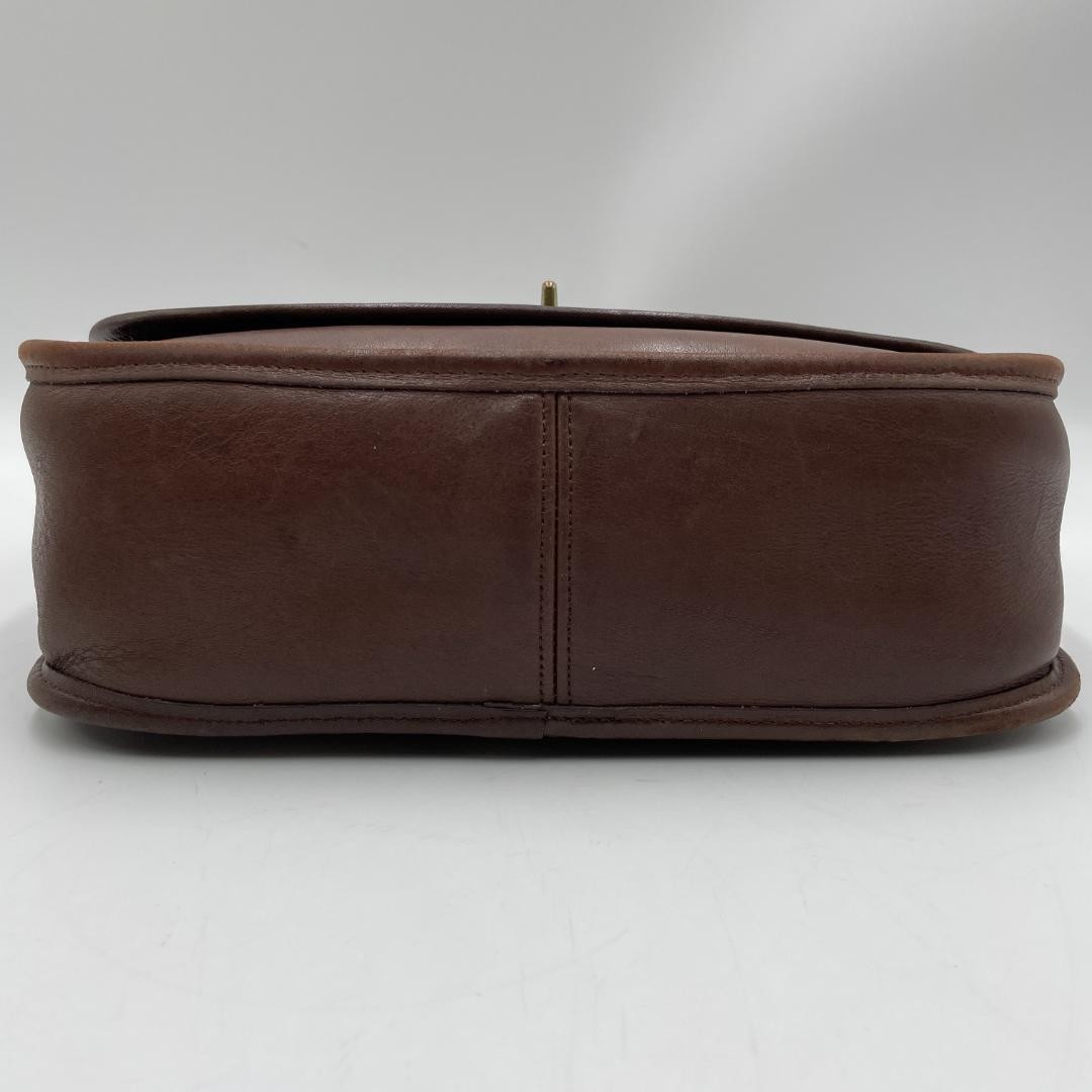 Coach Vintage Crossbody Shoulder Bag Brown Leather Turn Lock Made in USA thumbnail 6