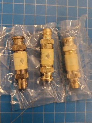 Lot of 3 Elcom Systems AT-51-1 BNC Coaxial Fixed Attenuator 6dB Male to Female