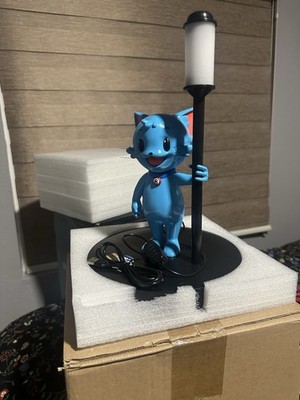 Bingo Blitz Blue Cat Collectible LED Desk Lamp, Corded Electric, Novelty Design