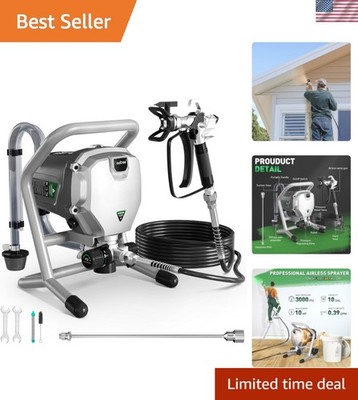 High-Pressure Airless Paint Sprayer with 25-Ft Hose, 10-Gallon Tank Capacity