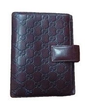 Autentico GUCCI Guccissima Marrone Agenda Planner Cover 6 anelli con penna nuova Giappone
