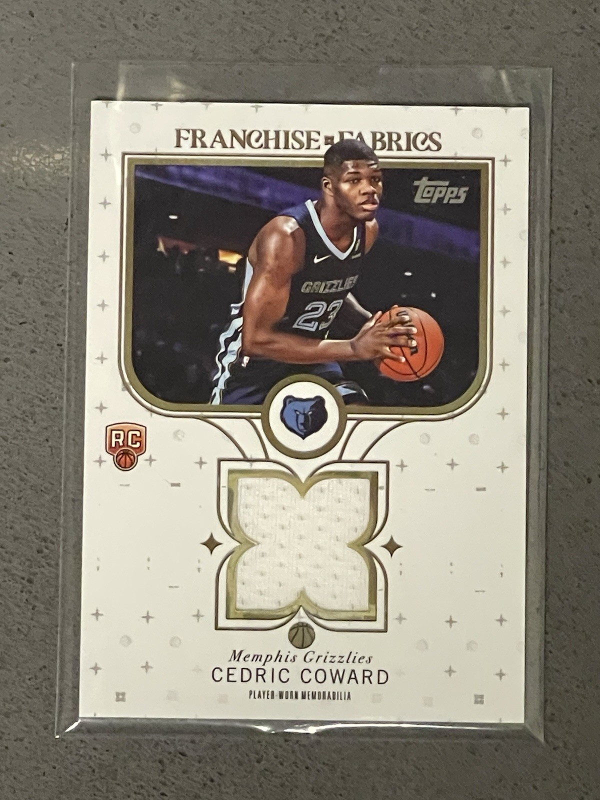 Cedric Coward Rookie Relic 2025-26 Topps #FF-CC Franchise Fabrics Relic Patch RC
