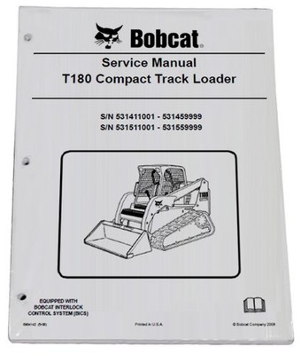 Bobcat T180 Track Loader Service Manual Shop Repair Book 2 Part # 6904142