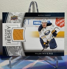 2013-14 Upper Deck Series 1 Hockey TYLER MYERS #GJ-TM UD GAME JERSEY