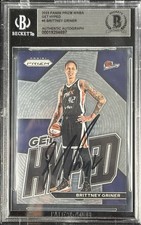 BRITTNEY GRINER SIGNED AUTO 2023 PANINI PRIZM GET HYPED CARD BECKETT SLAB BAS