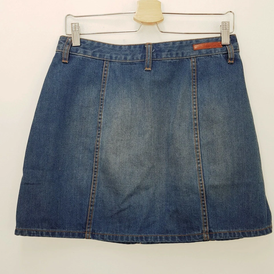 BILLABONG | Женская синяя джинсовая мини трапециевидная юбка [размер AU 12 или США 8] - Изображение 4 из 4