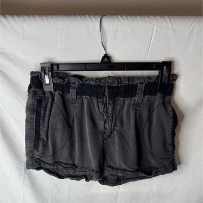 American Eagle Outfitters Girls Gray Cotton Casual Shorts Size 4 Elastic Waist