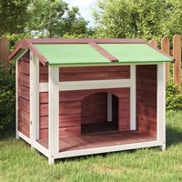 Vidaxl HundehüTte Mokka 96X87X80,5 Cm Massivholz Kiefer Neu