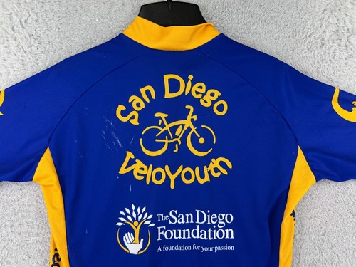 Sqaudra Cycling Jersey Adult Small Blue 1/4 Zip San Diego Veloyouth Polyester - Picture 13 of 14