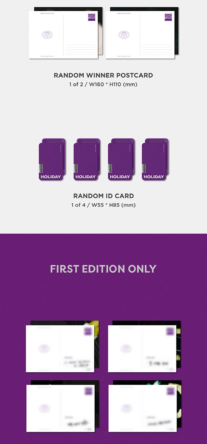 WINNER [HOLIDAY] Album PHOTO BOOK 2 Ver SET 2CD+2Photo Book+10