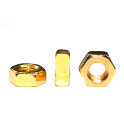 M2 M2.5 M3 M4 M5 M6 Hexagon Full Nuts Metric Hex Lock Nut Titanium Plated Gold