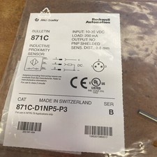   Allen-Bradley 871C-D1NP5-P3 Inductive Proximity Sensor 10-30VDC, New    